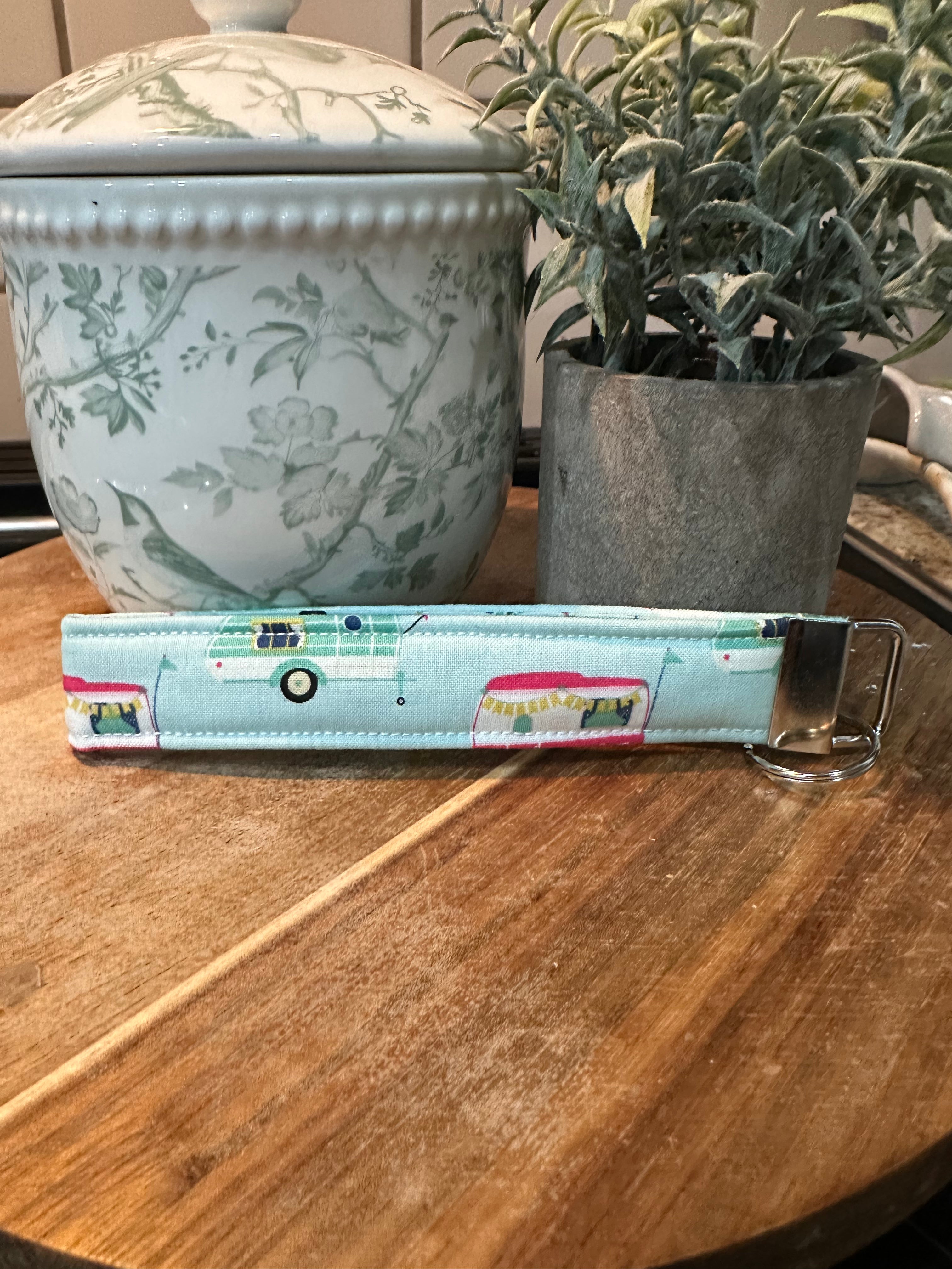 Light Blue Camper Keychain
