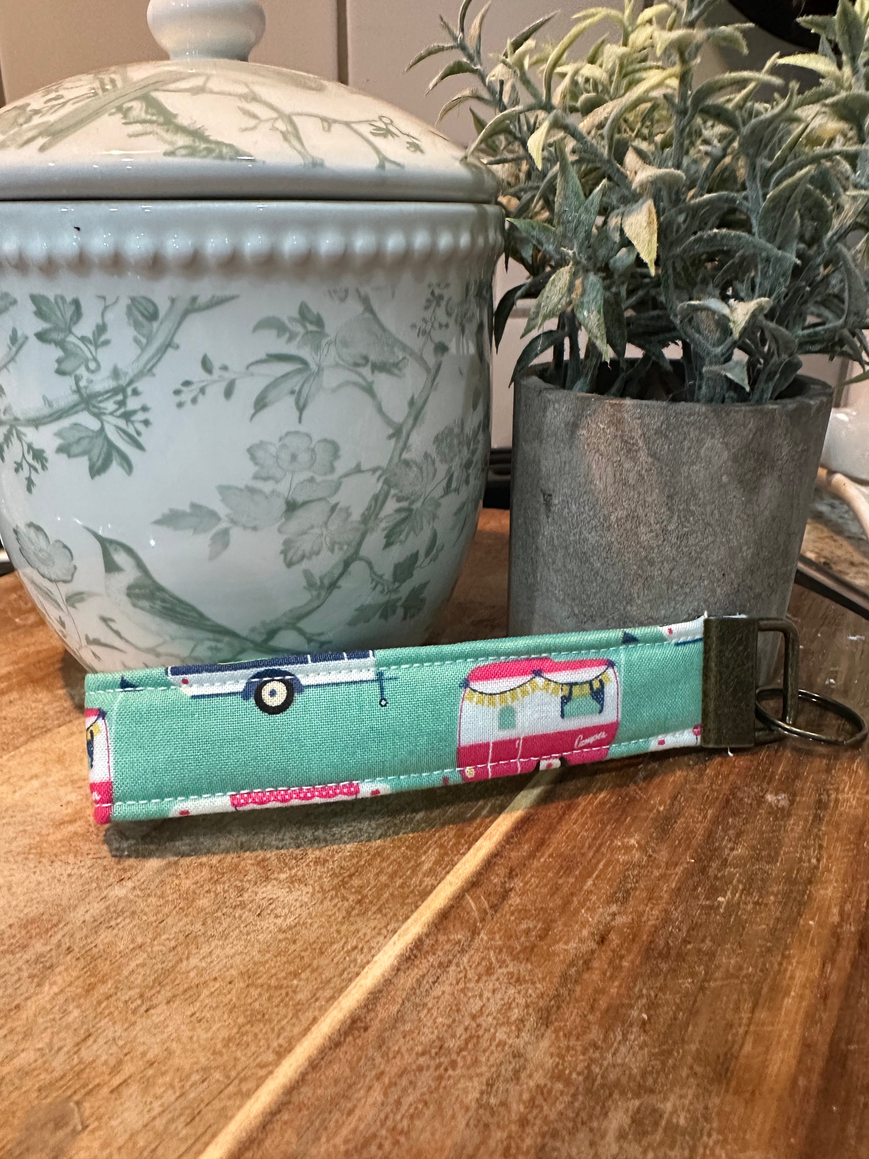 Mint Green Camper Keychain