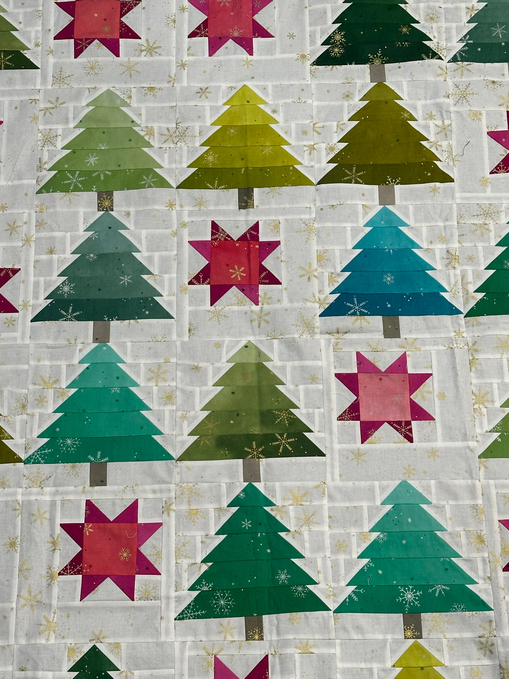 Ombre Tree Time  - Lap Size Quilt 52" x 61"
