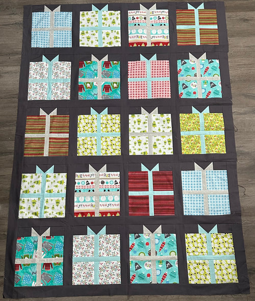 All Wrapped Up  - Twin Size Quilt 60" x 80"