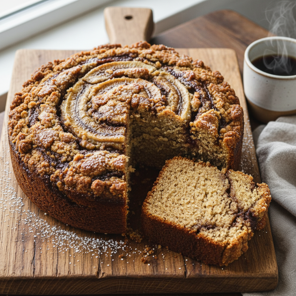 Brown Butter Banana Bread Coffee Cake