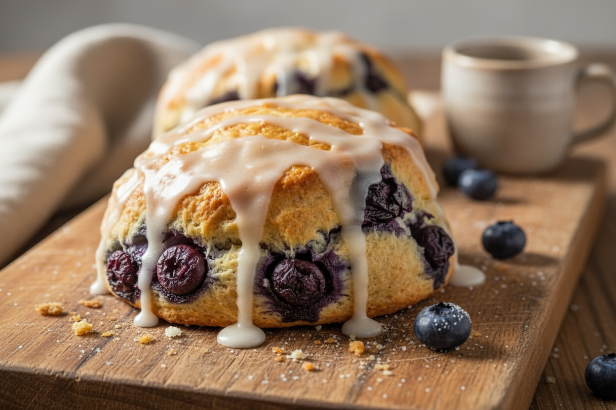 glazed blueberry scone
