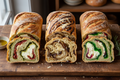 make it rectangle loaves with the ingredients on the inside of the loaf not on top